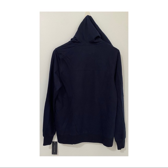 Mens unisex long sleeved hoodie sleepwear top size small navy - Picture 3 of 8
